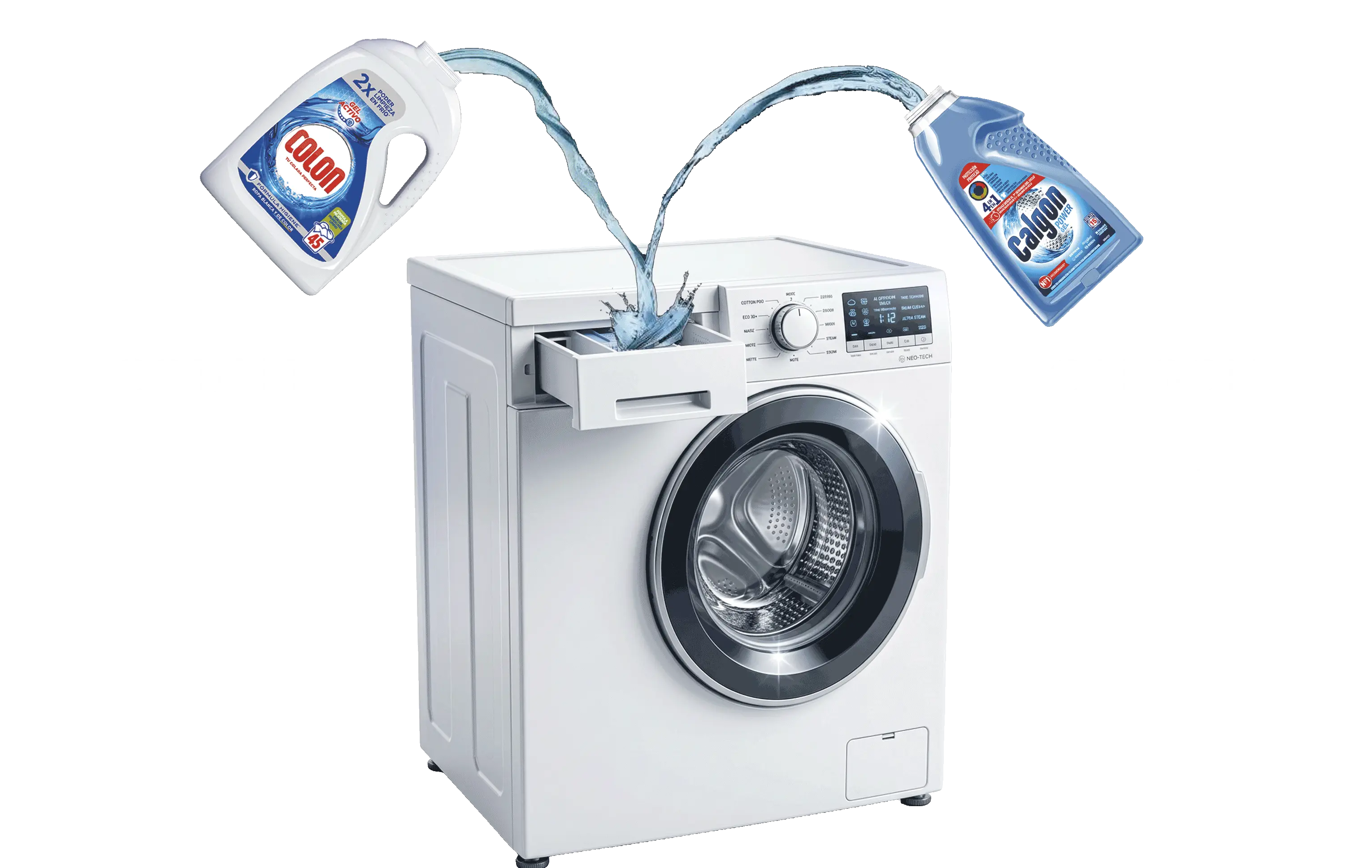 Colon + Calgon en tu lavadora